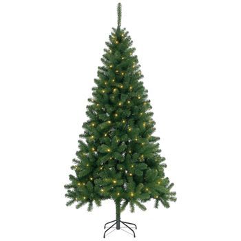 Arbol De Navidad Decorado, Verde Cálido, Pvc Y Pe, 180cm, 800 Puntas