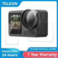 telesin pelicula templada para dji osmo action 5pro protector de pantalla lente vidrio protector a prueba de polvo para action 5pro hd pelicula templada