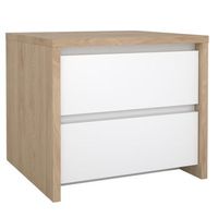 mesita 2 cajones coleccion segre oak robleblanco 52x49x46 cm