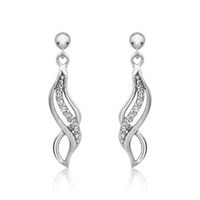 pendientes modernos de plata 925 circonitas