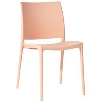 silla de jardin meton plastico melocoton 49x42x81 cm clp
