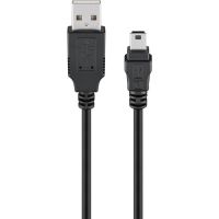 goobay cable usb-a 20 a mini usb machomacho 1m negro