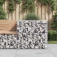 cesta de gaviones  gavion para piedras  gavion decorativo hierro galvanizado color plateado 70x70x65 cm cfw577146