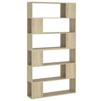 Estantería divisor de espacios madera color marrón 100x24x188 cm