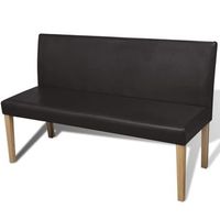 banco interior  banco de cuero sintetico 1395 cm marron oscuro
