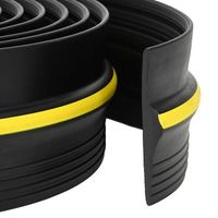 sello de piso para garaje negro y amarillo 12 x 90 mm 55 m pvc vidaxl