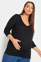 bump it up maternity top negro canale con botones automaticos