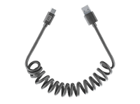cable usb a usb-c - cellularline spiral para coche anti-enredos acabado seda tipo c extensible hasta 120 cm negro
