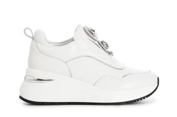zapatillas sin cordones para correr con accesorio joya. white 39