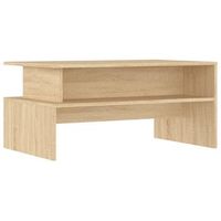 mesa de cafe - mesa de centro madera de ingenieria roble sonoma 90x55x425 cm