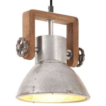 Lámpara Colgante Industrial 25 W Plateada Redonda 19 Cm E27 Vidaxl