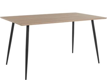 Mesa de comedor para 6 personas en efecto roble nature 140