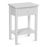 mesita de noche charme blanco 45x30x67 cm madera de pino