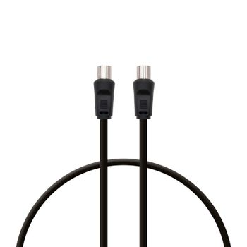 PcCom Essential Coaxial Cable 3C-2V 9.5 mm Macho / 9.5 mm Hembra 0.5 m Negro