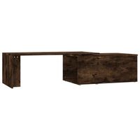 mesa de centro madera contrachapada roble ahumado 150x50x35 cm