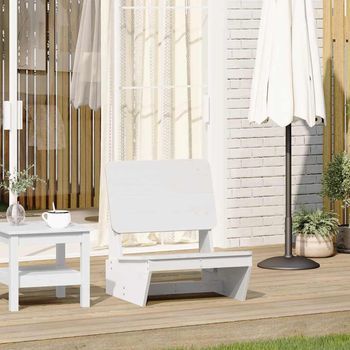 Silla De Jardín | Sillón De Jardín Madera Maciza De Pino Blanco 60x64x70,5 Cm Cfw41968