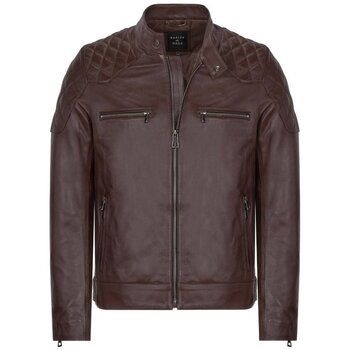 Basics&More Cazadora de cuero Chaquetas Abrigos-HOMBRES para hombre