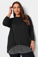 yours top negro capa de malla mujer curvy y tallas grandes yours