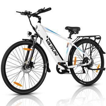 Bicicleta Eléctrica Varun S700-1, 27,5″, Todoterreno, Blanca
