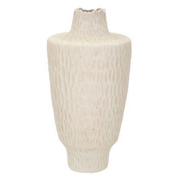 Jarrón De Magnesio Color Crema Cm Ø 29,5x57