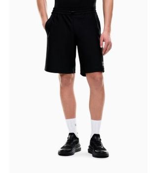EA7 para hombre. 7M001340_AF21099 Bermudas Premium Label negro (XXL), Casual, Deportivo, Poliéster