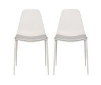 pack de 2 sillas de cocina cushion blanca