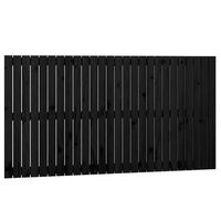 cabecero de cama de pared madera maciza pino negro 166x3x90 cm vidaxl