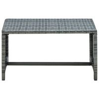 mesa de cafe  mesa de centro de ratan sintetico gris antracita 70x40x38 cm