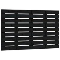 cabecero accesorio para dormir dormitorio mueble de pared estilo palet 96 x 3 x 63 cm madera maciza negra tdl0202494