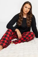 yours pantalones pijama polares rojos de cuadros