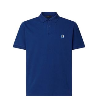 Save The Duck para hombre. DR1213M-BATE20 Polo Ovidio marino (S), Casual, Algodón, Manga corta