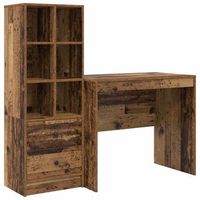 escritorio madera vieja 1355 x 50 x 127 cm 2 uds vidaxl