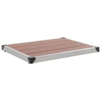 plato de ducha de jardin wpc acero inoxidable marron 80x62 cm vidaxl