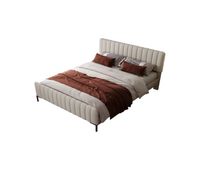 cama de matrimonio de lino 140x200cmbeigegris