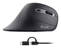 mouse vertical equip ergonomico usb-c  usb-a 6 botones 7200dpi color negro