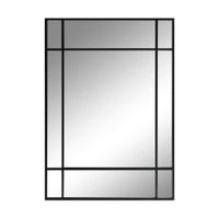 espejo rectangular de metal negro 130 x 90 cm