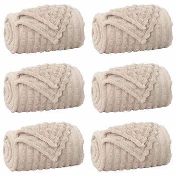 Mantitas De Sofá 6 Uds. Beige 270 X 240 Cm 9.94 Kg Lana Vidaxl