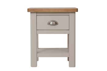 Cole Oak and Truffle Grey Lamp Table