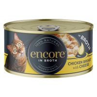 encore en latas 48 x 70 g comida humeda para gatos - pack ahorro - pechuga de pollo con queso
