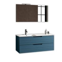 composicion bano lavabo izquierda 4 piezas solmira azul en mdf