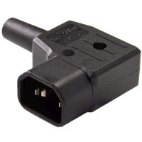 conector alimentacion c14 iec acodado macho negro