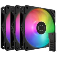ventilador cooler master sickleflow edge 120 argb 3-pack 120mm 690-2500rpm 120mh negro