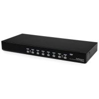 conmutador kvm startech sv831dusbu 8 puertos vga usb rack 1u osd cascada acero negro
