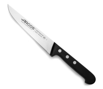 Cuchillo de cocina de acero inoxidable nitrum 150 mm mango negro