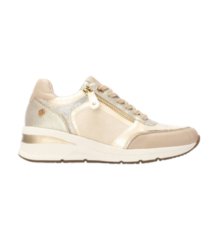 Xti para mujer. 14422302-BEIGE Zapatillas 144223 beige (37), 1 a 3cm, Cremallera, Casual