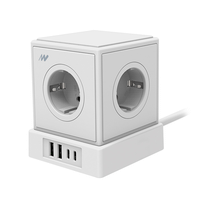 regleta netway cable cubo 4 tomas 4 usb