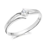 silver cubic zirconia crossover ring - f5939-r