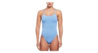 traje de bano nike swim hydrastrong solid cutout azul mujer