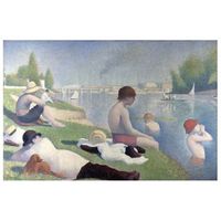 legendarte - cuadro lienzo impresion digital - banistas en asnieres - georges seurat - decoracion pared cm 60x90