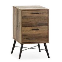 mesita de noche clavel 2 cajones color rustic